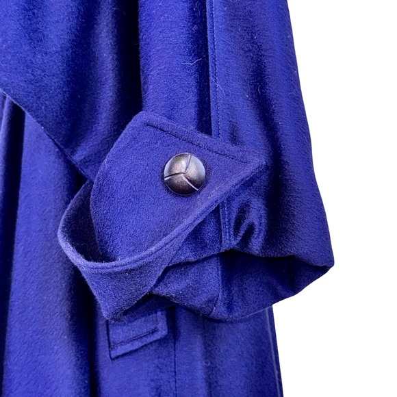 PIAZZA SEMPIONE WOOL/CASHMERE EXTRA LONG COAT IN NAVY - Picture 5 of 12